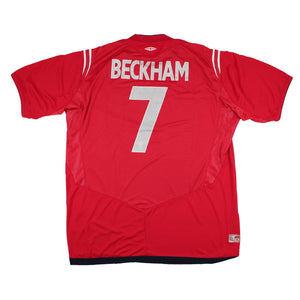 England 2004-06 Away Shirt (XL) Beckham #7 (Excellent)_0