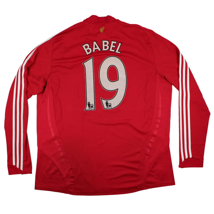 Liverpool 2008-10 Long Sleeve Home Shirt (XL) Babel #19 (Very Good)