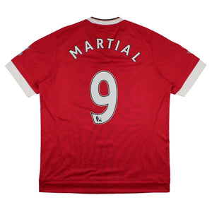 Manchester United 2015-16 Home Shirt (L) Martial #9 (Excellent)_0