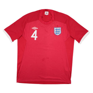 England 2010-11 Away Shirt (XL) Gerrard #4 (Good)_1