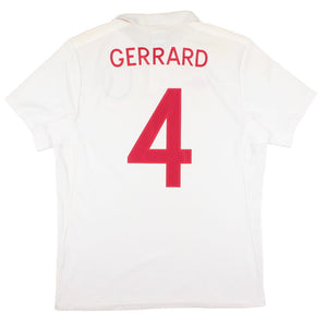 England 2009-10 Home Shirt (M) Gerrard #4 (Good)_0