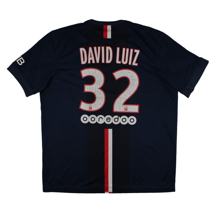 PSG 2014-15 Home Shirt (XL) David Luiz #32 (Good)