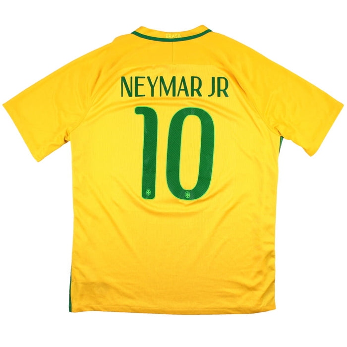Brazil 2016-17 Home Shirt (XL) Neymar Jr #10 (Very Good)