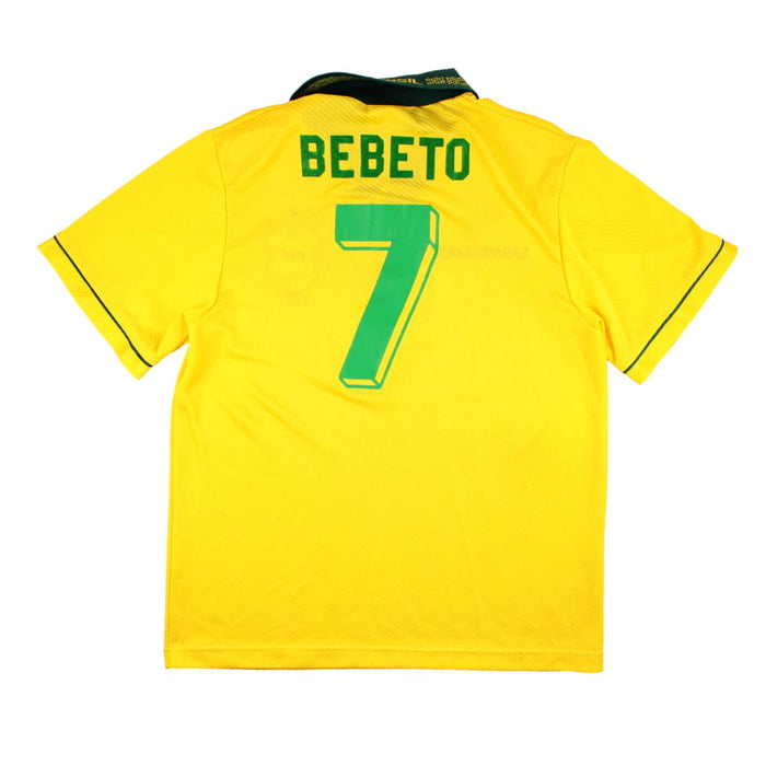Brazil 1993-95 Home Shirt (Bebeto #7) (M) (Very Good)