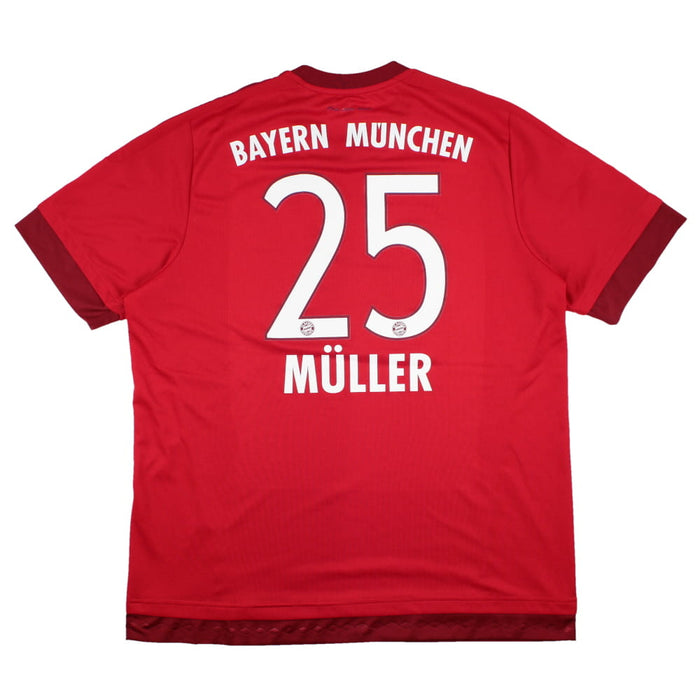 Bayern Munich 2015-16 Home Shirt (XL) Muller #25 (Mint)