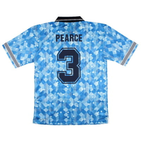 England 1990 Score Draw Third Shirt (M) Pearce #3 (Excellent)_0
