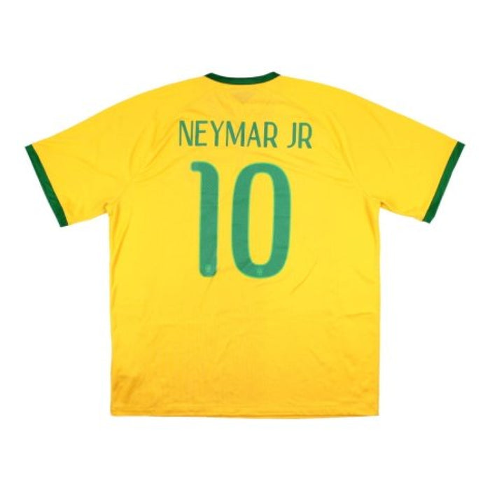 Brazil 2014-15 Home Shirt (Neymar Jr #10) (S) (Good)