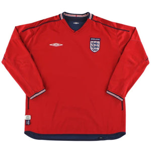 England 2002-04 Long Sleeve Away Shirt (L) (Very Good) (Beckham 7)_3