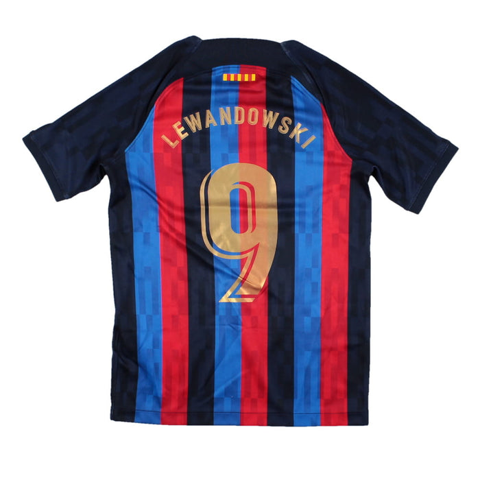 Barcelona 2022-23 Home Shirt (SB) Lewandowski #9 (Excellent)