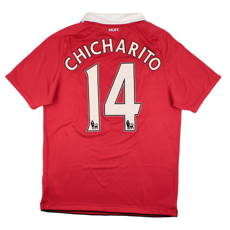 Manchester United 2010-11 Home Shirt (M) Chicharito #14 (Very Good)_0