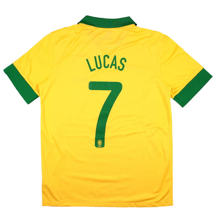 Brazil 2013-14 Home Shirt (M) Lucas #7 (Mint)