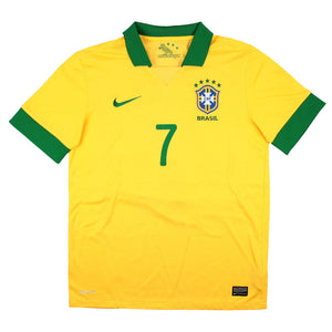 Brazil 2013-14 Home Shirt (M) Lucas #7 (Mint)_1