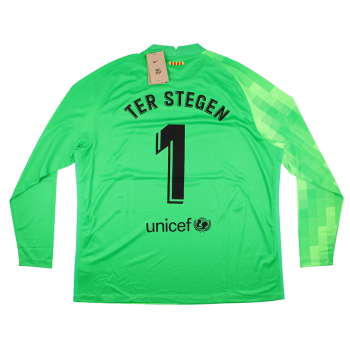 Barcelona 2021-22 GK Away Long Sleeve Shirt (ter Stegen #1) (2XL) (Mint)