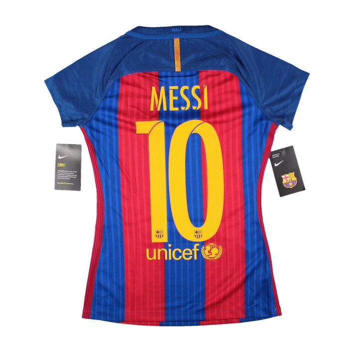 Barcelona 2016-17 Home Shirt (XS (Womens) Messi #10 (Excellent)