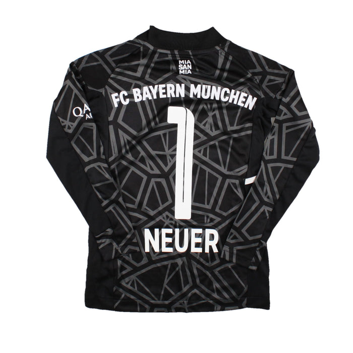 Bayern Munich 2022-23  Home Goalkeeper Shirt (Black) (7-8 years) Neuer #1 (BNWT)