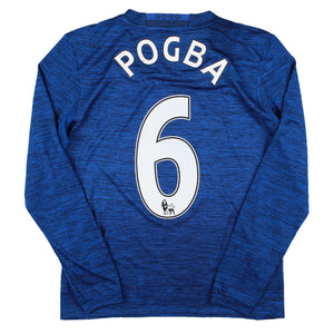 Manchester United 2016-17 Away Long Sleeve Shirt (11-12 (LB)) Pogba #6 (Excellent)_0