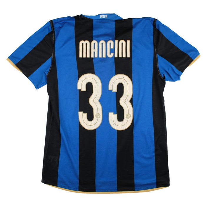 Inter Milan 2008-09 Home Shirt (XL) Mancini #33 (Good)