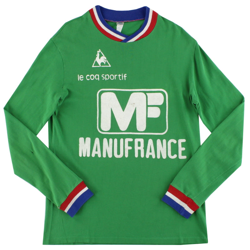 1975-76 Saint Etienne Le Coq Sportif Heimtrikot Langarm