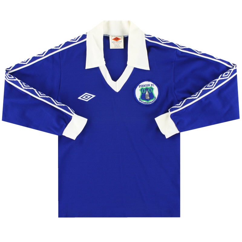 1978-79 Everton Umbro Heimtrikot Langarm S