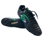 Klassische Umbro-Fußballschuhe (Grün/Blau) aus den 1980ern (Größe 11)