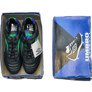 Klassische Umbro-Fußballschuhe (Grün/Blau) aus den 1980ern (Größe 11)