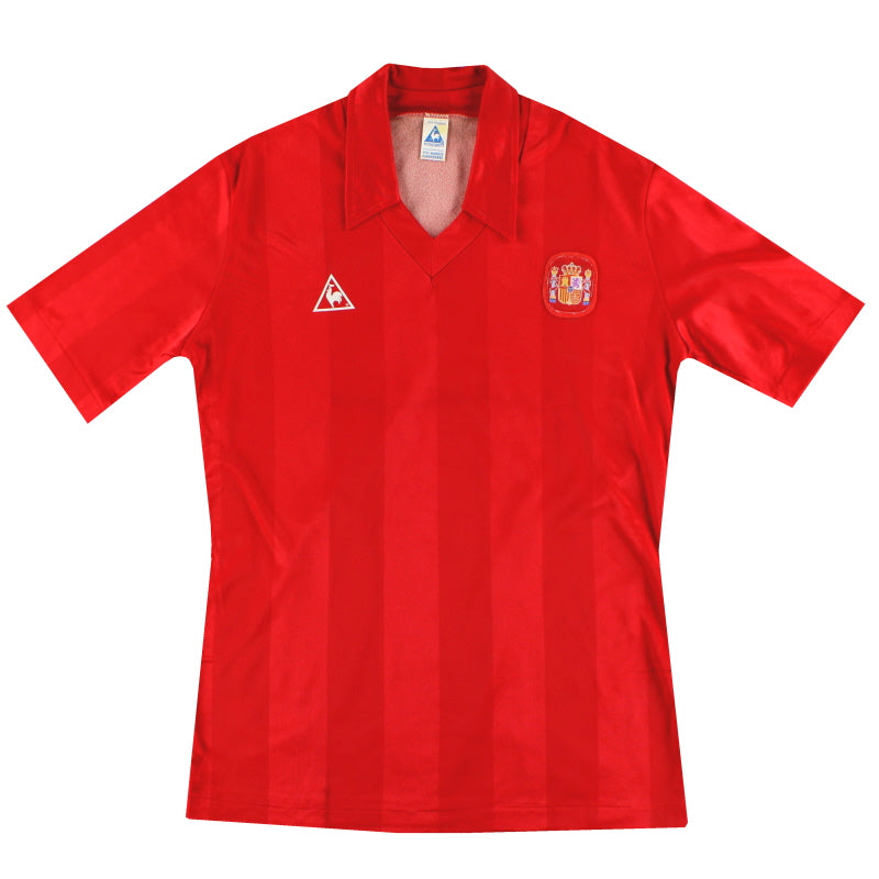 1984-86 Spanien Le Coq Sportif Heimtrikot *Neuwertig* L