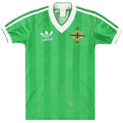1985-86 Nordirland adidas Heimtrikot Gr. Jungen L