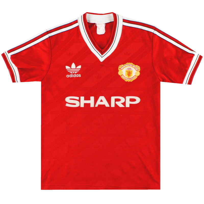 1986-88 Manchester United adidas Heimtrikot Gr. L Jungen