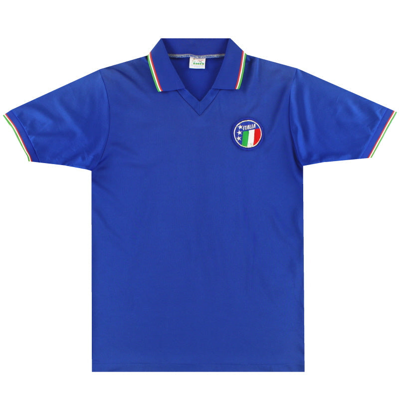 1986-90 Italien Diadora Player Issue Heimtrikot #2 *Neuwertig* L