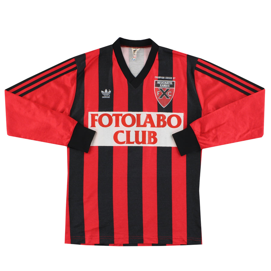 1987-88 Neuchatel Xamax adidas 'Champions' Home Shirt L/S
