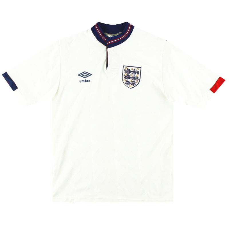 1987-90 England Umbro Heimtrikot Gr. S