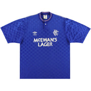 1987-90 Rangers Umbro Heimtrikot S