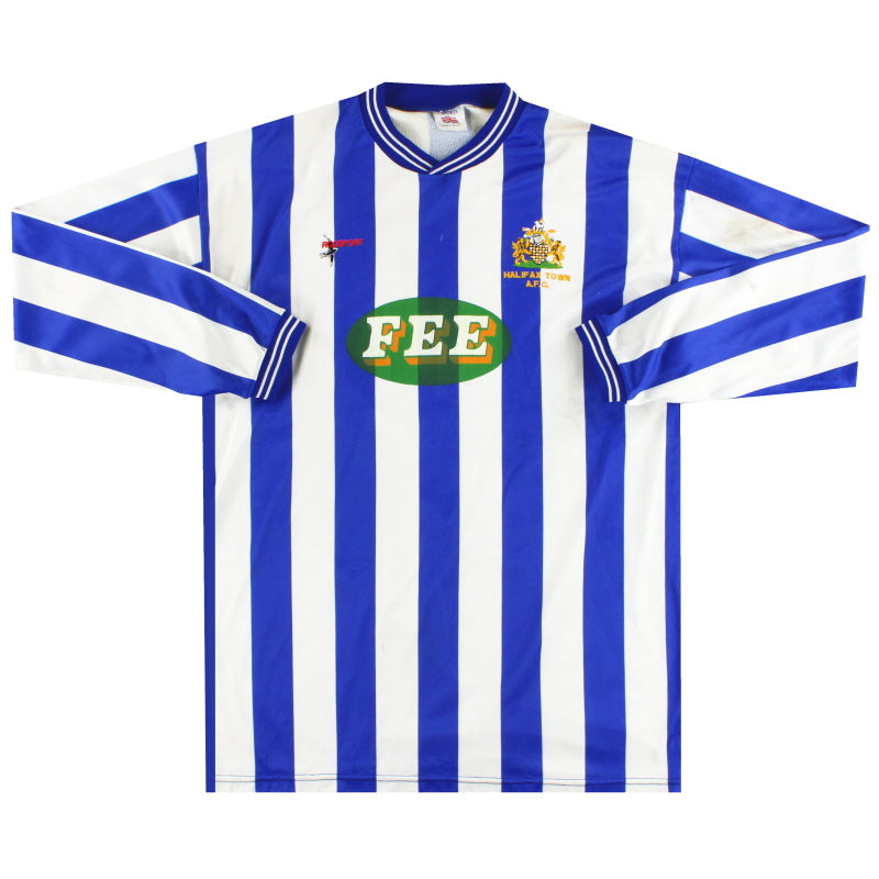1988-89 Halifax Town Spielerversion Heimtrikot Langarm L