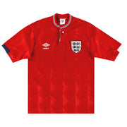 1988-90 England Umbro Auswärtstrikot *Neuwertig* S