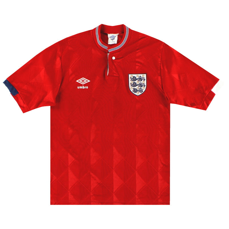 1988-90 England Umbro Auswärtstrikot *Neuwertig* S