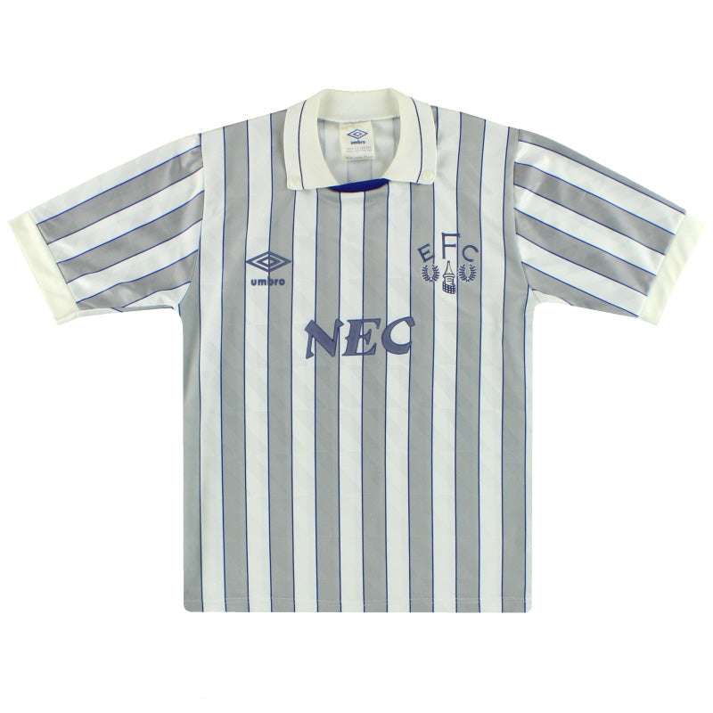 1988-90 Everton Umbro Auswärtstrikot Gr. L Jungen