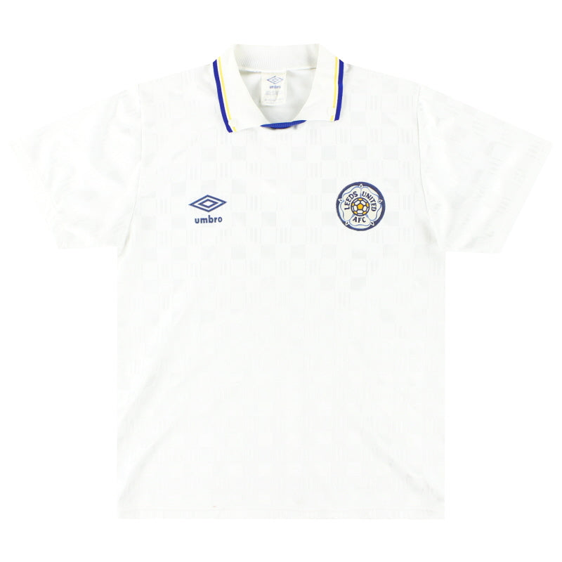 1988-90 Leeds Umbro Heimtrikot Gr. S