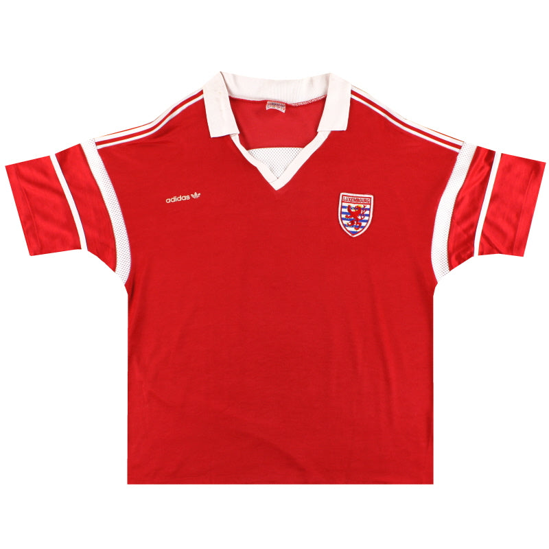 1988-90 Luxemburg adidas Match Worn Heimtrikot #2 XL
