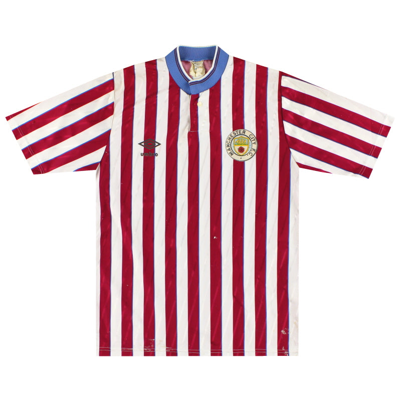1988-90 Manchester City Umbro Auswärtstrikot L