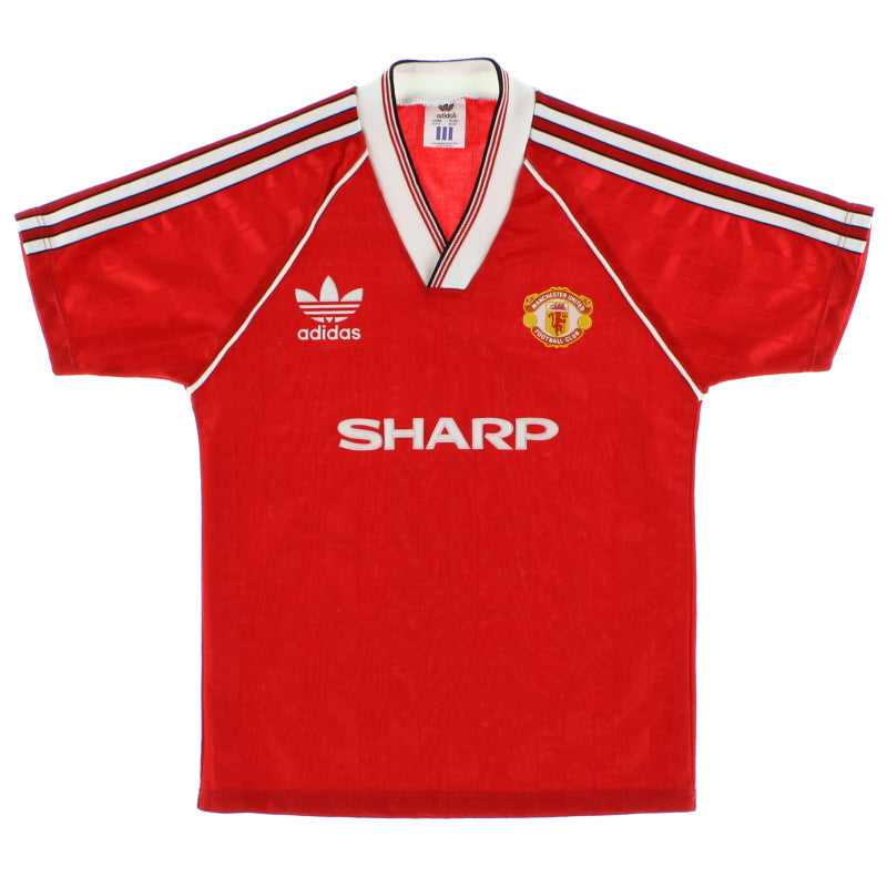 1988-90 Manchester United adidas Heimtrikot Gr. L.Boys