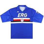 1988-90 Sampdoria Kappa Heimtrikot #18 Langarm L