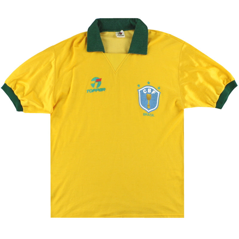 1988-91 Brasilien Topper Heimtrikot XL