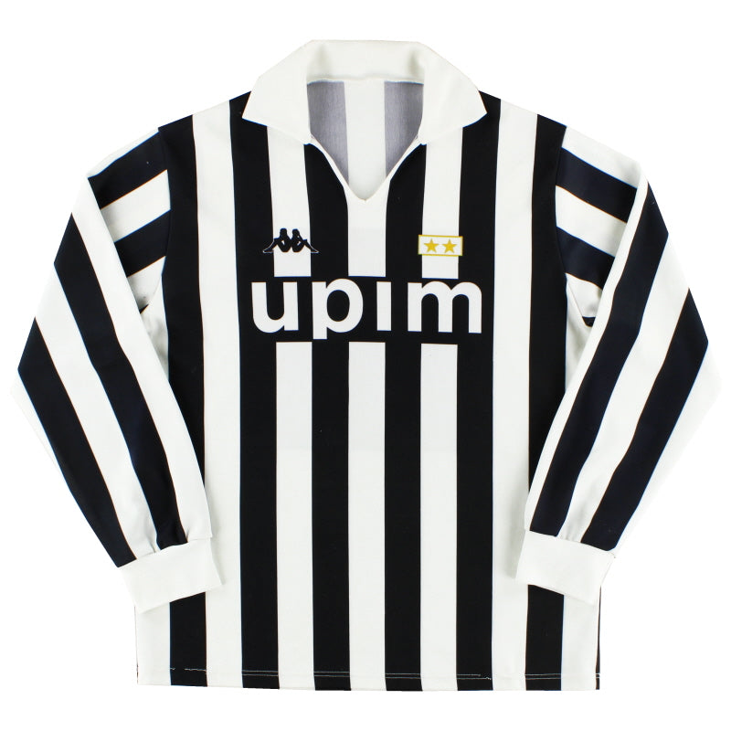 1989-90 Juventus Kappa Heimtrikot L/S L