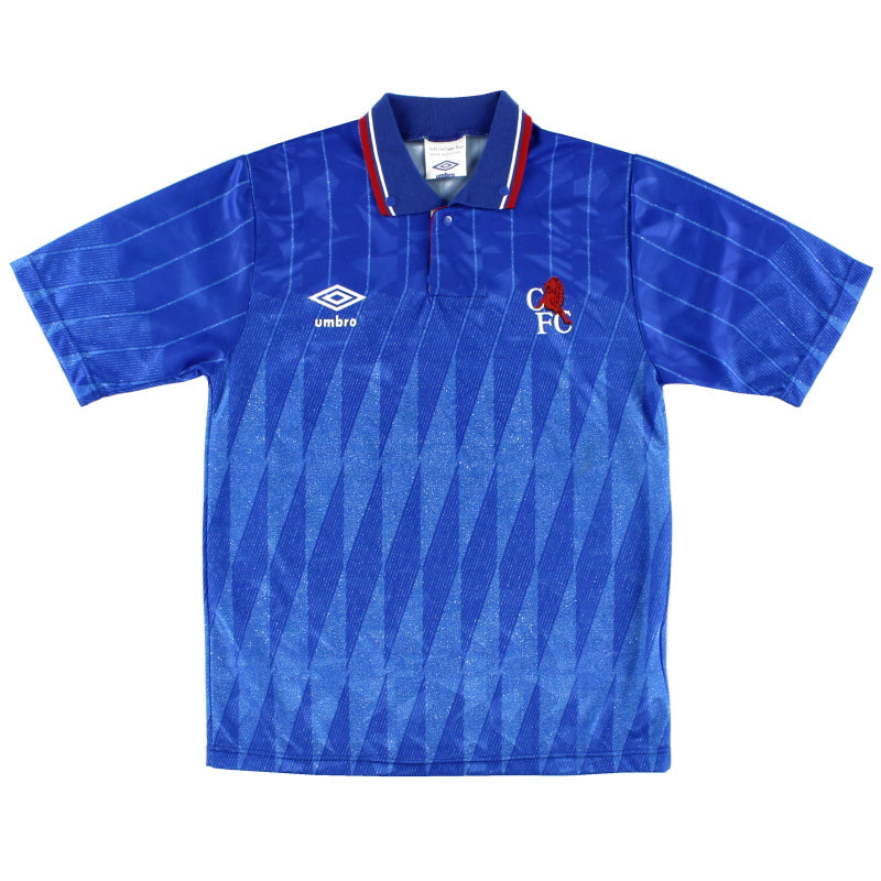 1989-91 Chelsea Umbro Heimtrikot Gr. Jungen