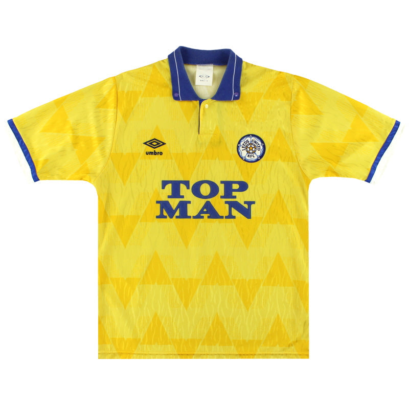 1989-91 Leeds Umbro Auswärtstrikot M