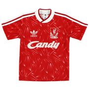 1989-91 Liverpool adidas Heimtrikot Jungen L