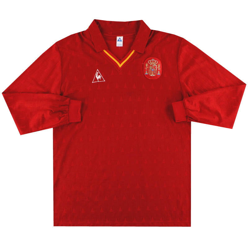 1989 Spanien Match Worn Heimtrikot L/S #2 (Chendo) gegen N-Irland XL