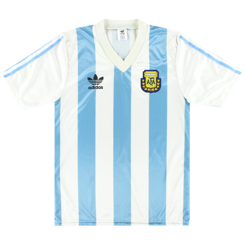 1990-91 Argentinien adidas Heimtrikot M