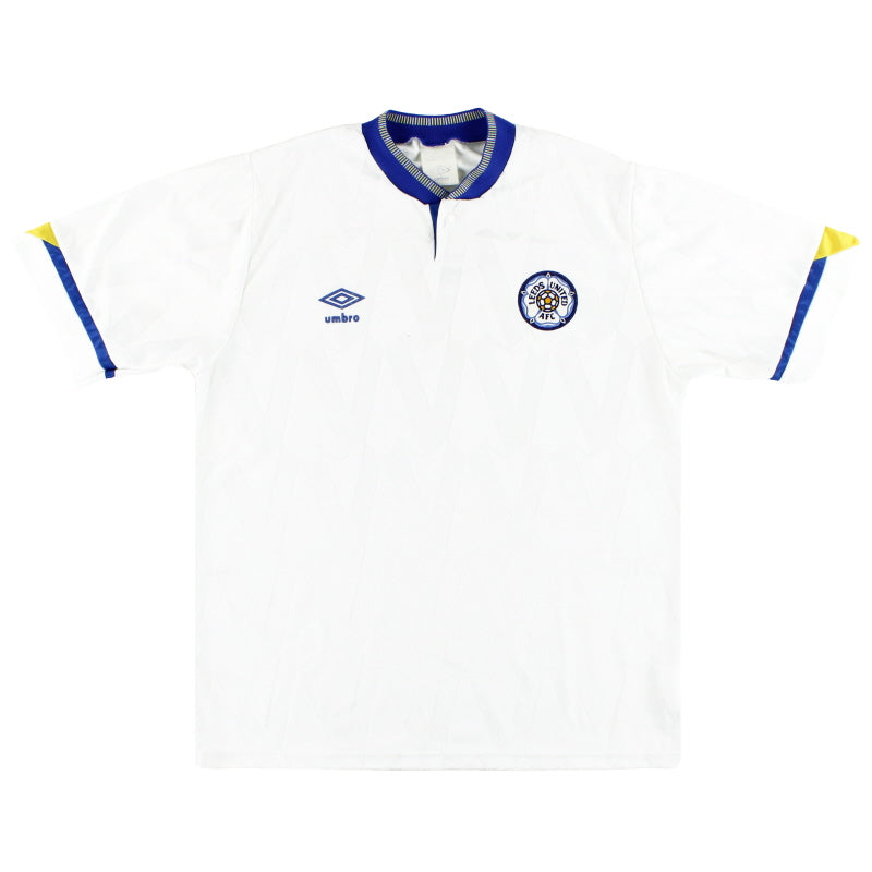 1990-91 Leeds Umbro Heimtrikot #10 M