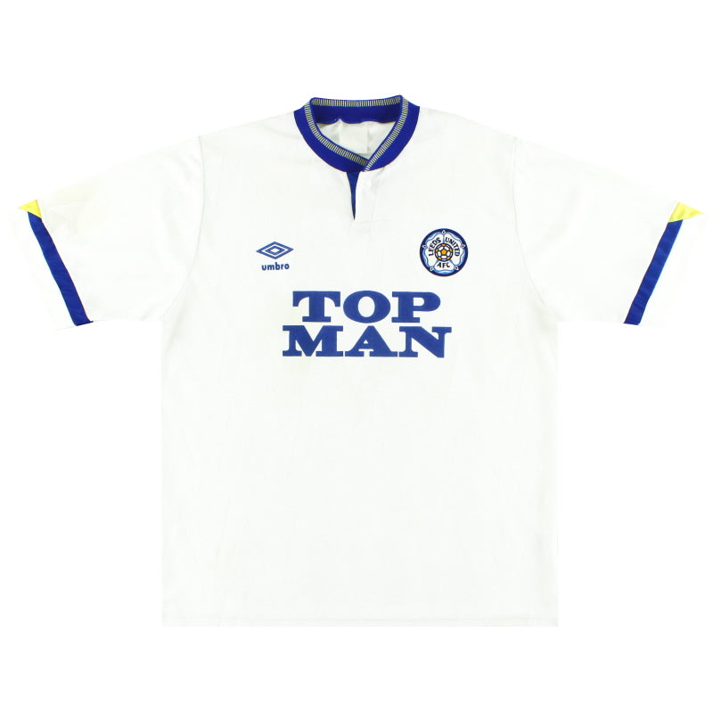 1990-91 Leeds Umbro Heimtrikot L